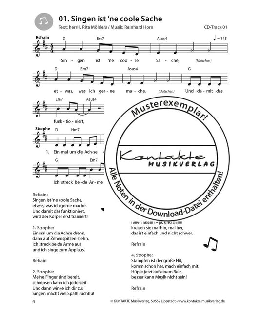 Singen ist ’ne coole Sache (Noten)