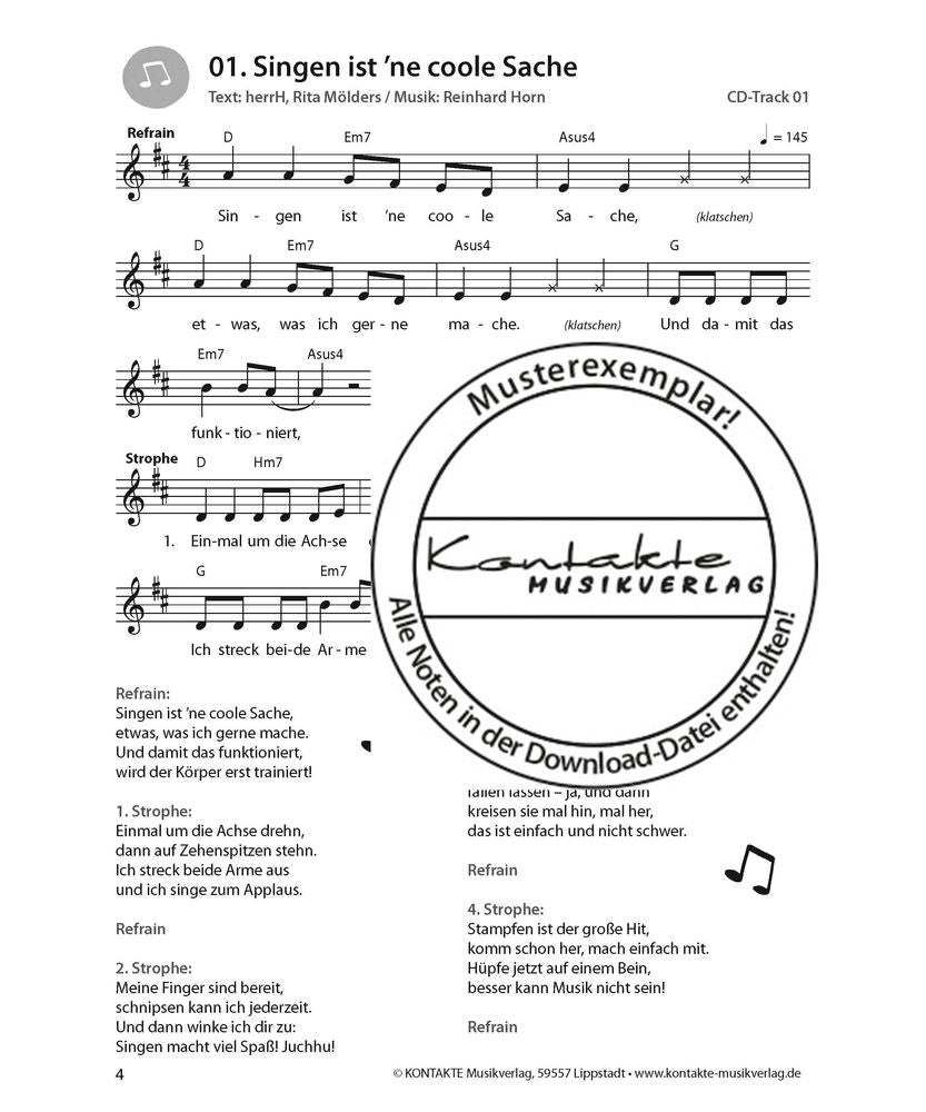 Singen ist ’ne coole Sache (Noten)