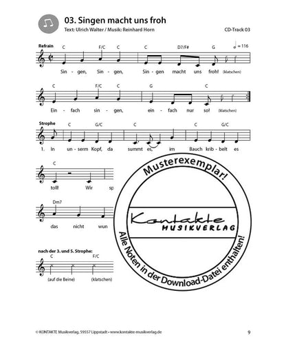 Singen ist ’ne coole Sache (Noten)