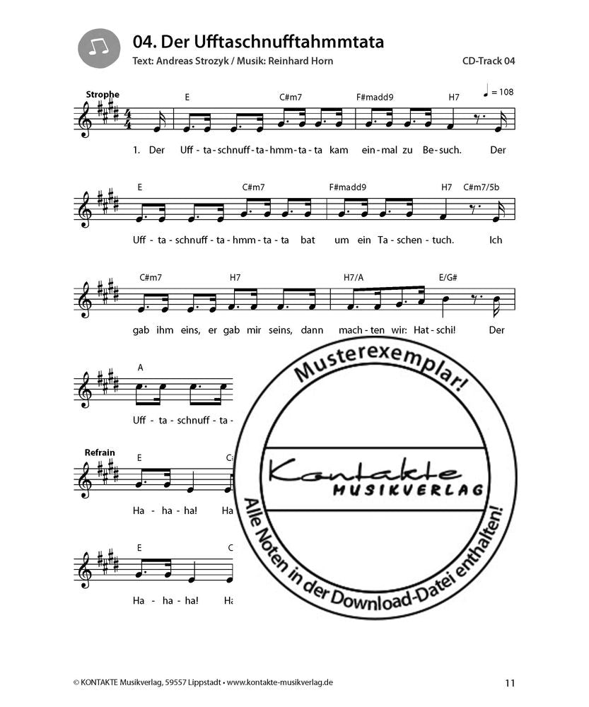 Singen ist ’ne coole Sache (Noten)