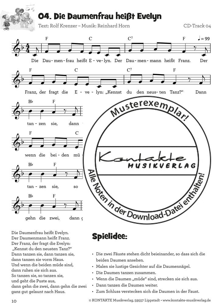 Krabbellieder für Krabbelkinder (Noten)