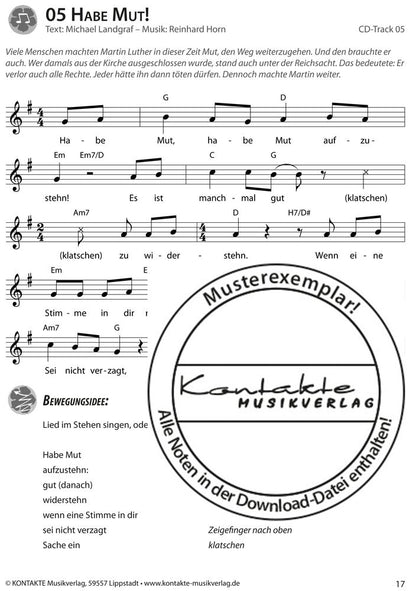 Habe Mut! Martin Luther und die Suche nach Gott (Noten)