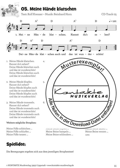 Krabbellieder für Krabbelkinder (Noten)