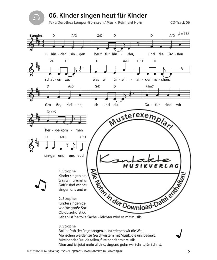 Singen ist ’ne coole Sache (Noten)