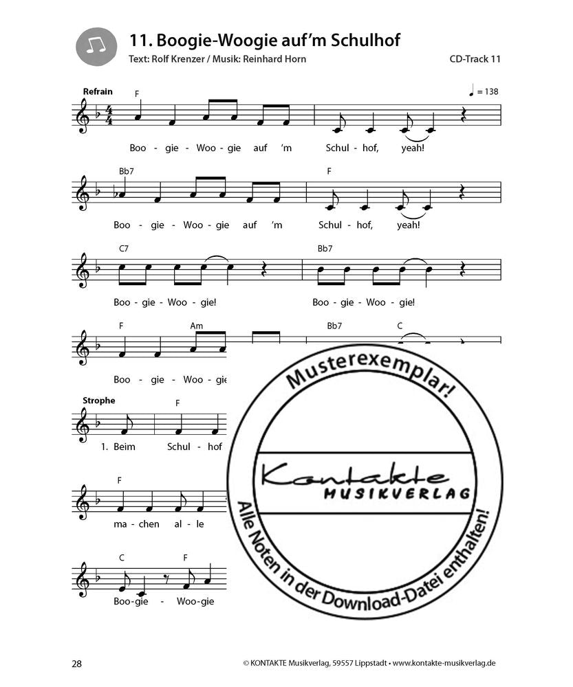 Singen ist ’ne coole Sache (Noten)