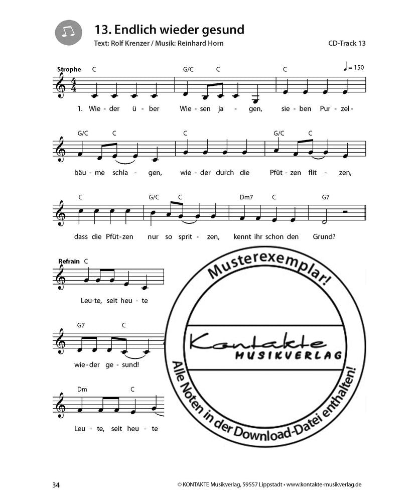 Singen ist ’ne coole Sache (Noten)
