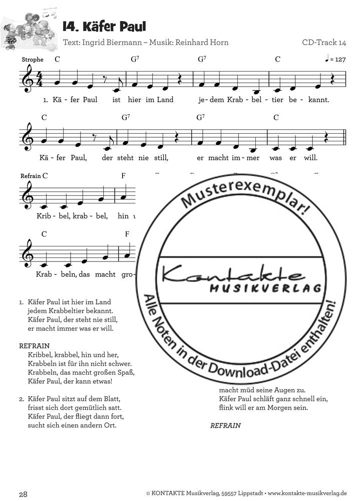 Krabbellieder für Krabbelkinder (Noten)