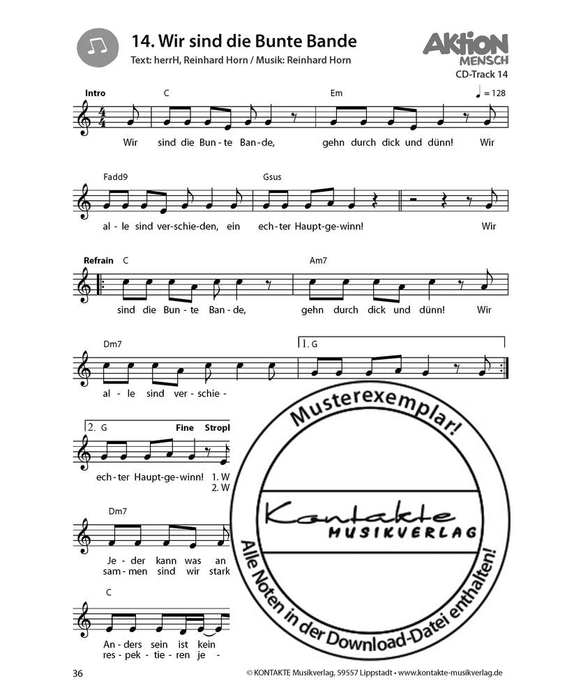 Singen ist ’ne coole Sache (Noten)