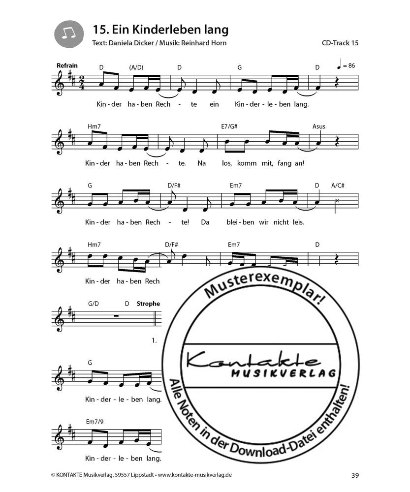 Singen ist ’ne coole Sache (Noten)