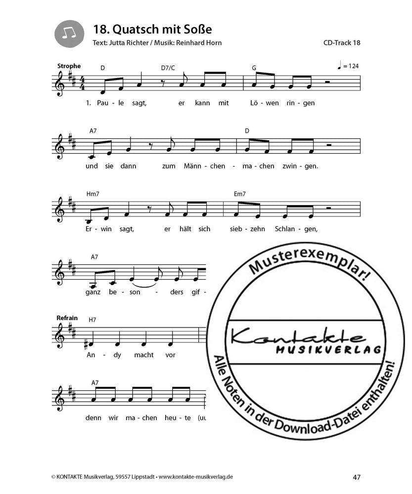 Singen ist ’ne coole Sache (Noten)