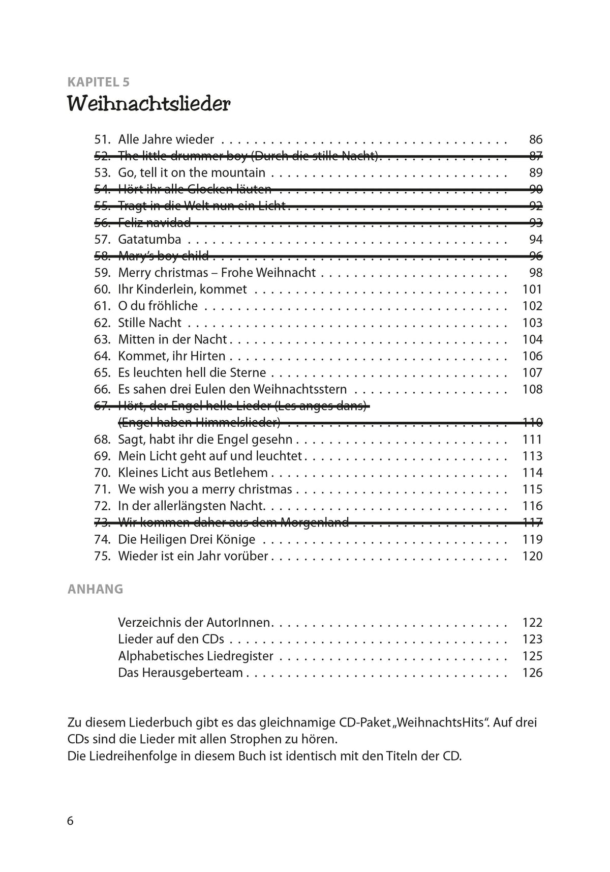 WeihnachtsHits (Noten-Auswahl – Lieder von Reinhard Horn und traditionelle)