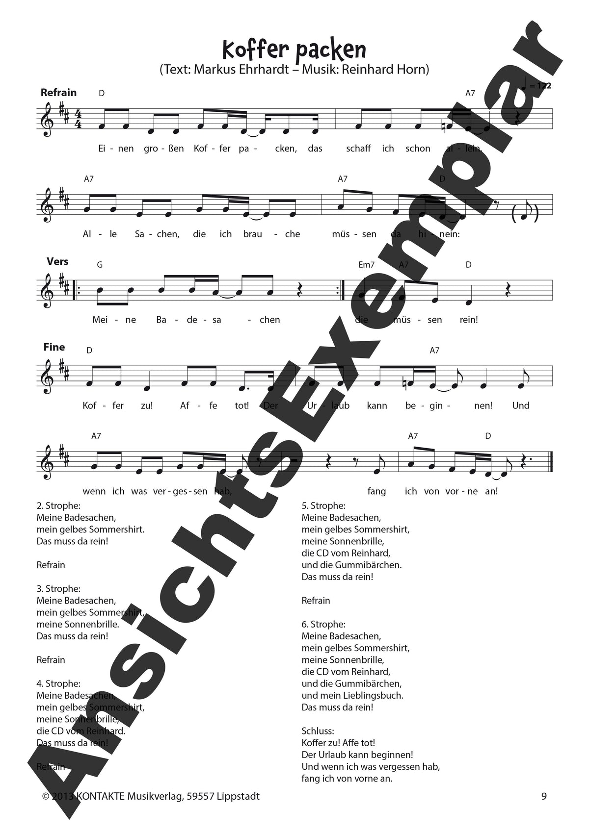 Sommer – Meine Jahreszeiten-Hits (Noten-Auswahl – Lieder von Reinhard Horn und traditionelle)