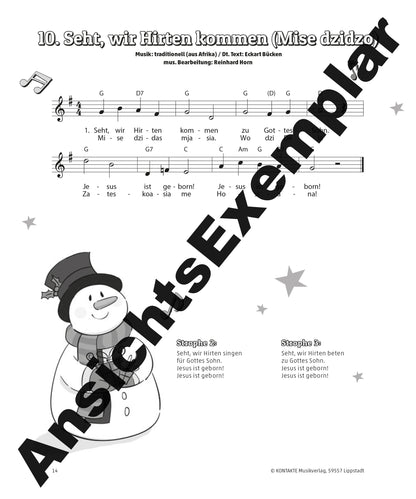 Weihnachten unterm Sternenzelt (Noten-Auswahl – Lieder von Reinhard Horn und traditionelle)