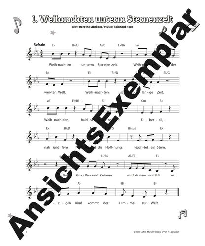 Weihnachten unterm Sternenzelt (Noten-Auswahl – Lieder von Reinhard Horn und traditionelle)