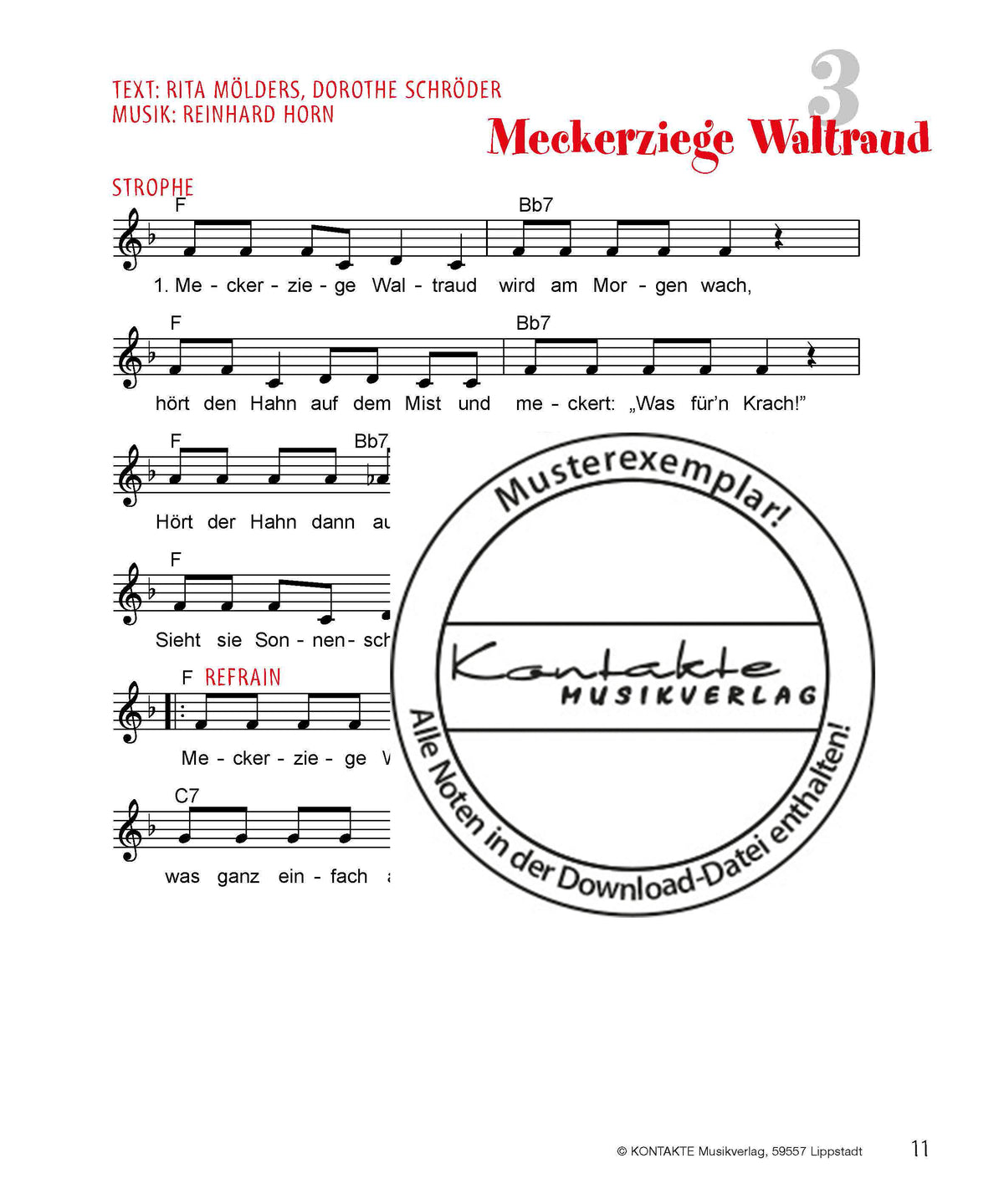 Eine Kuh mit Tattoo (Noten)