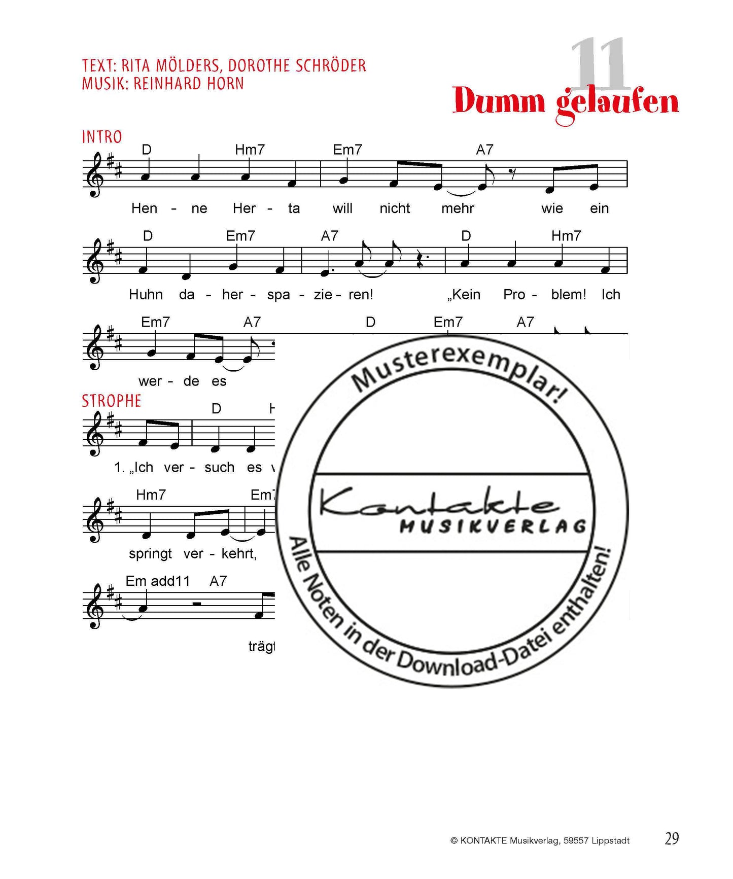 Eine Kuh mit Tattoo (Noten)