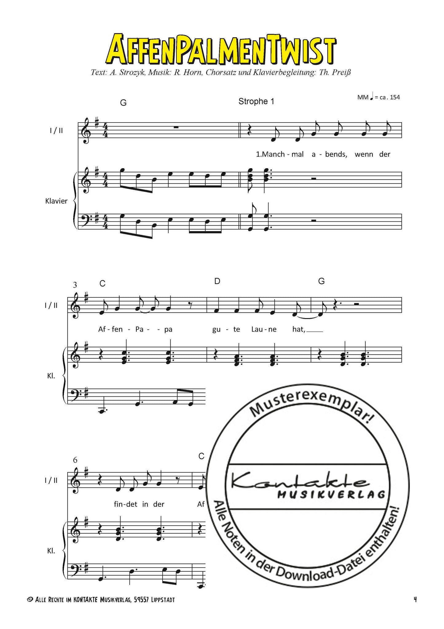 Lachen, Singen, Tanzen (Chornoten)