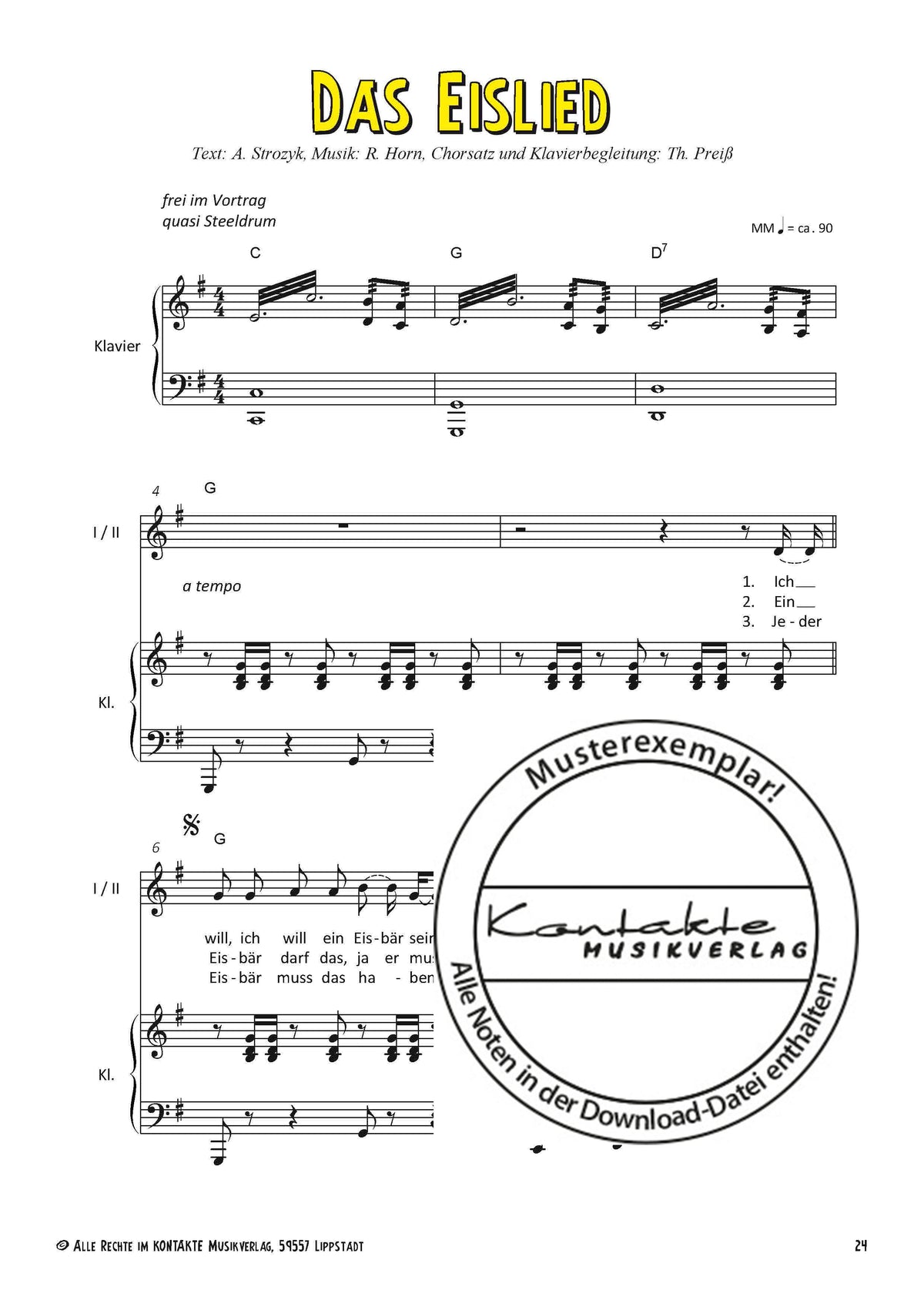 Lachen, Singen, Tanzen (Chornoten)
