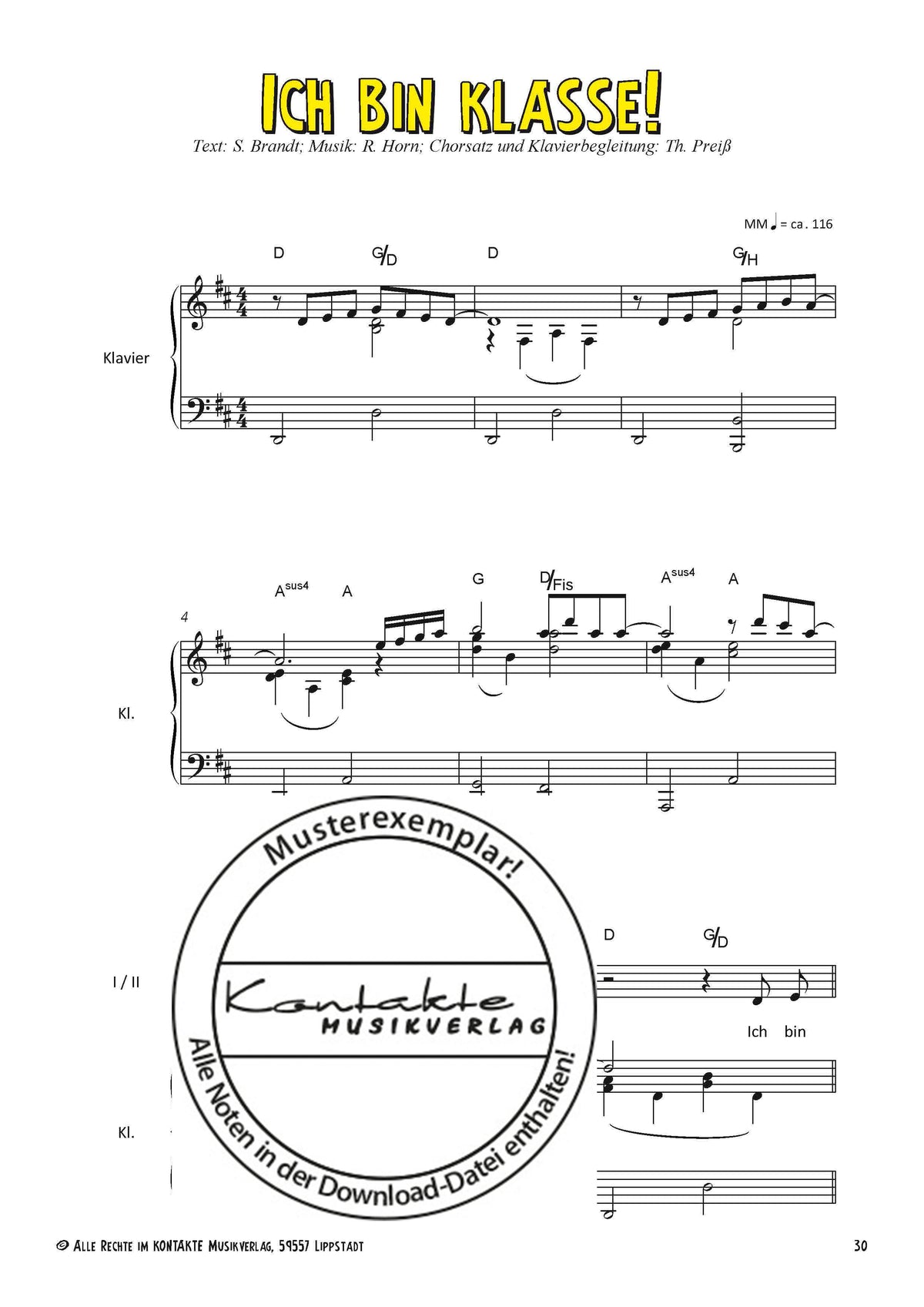 Lachen, Singen, Tanzen (Chornoten)