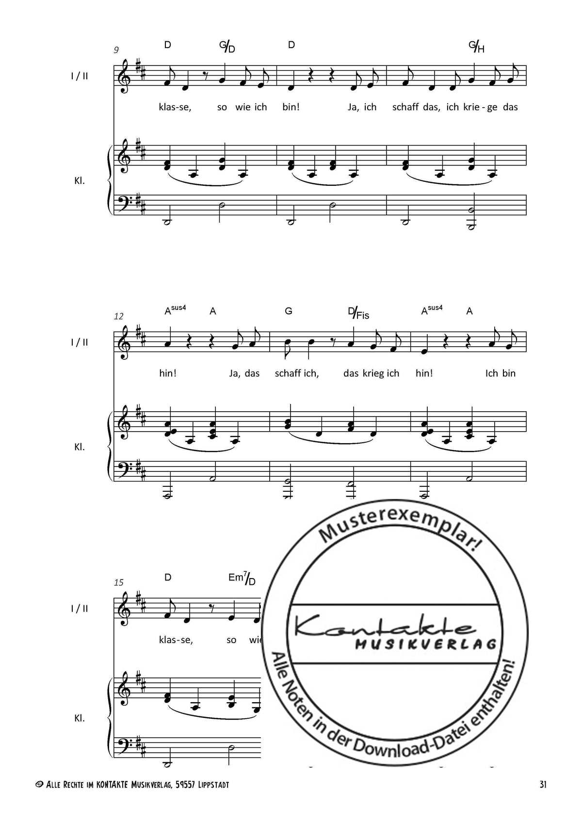 Lachen, Singen, Tanzen (Chornoten)