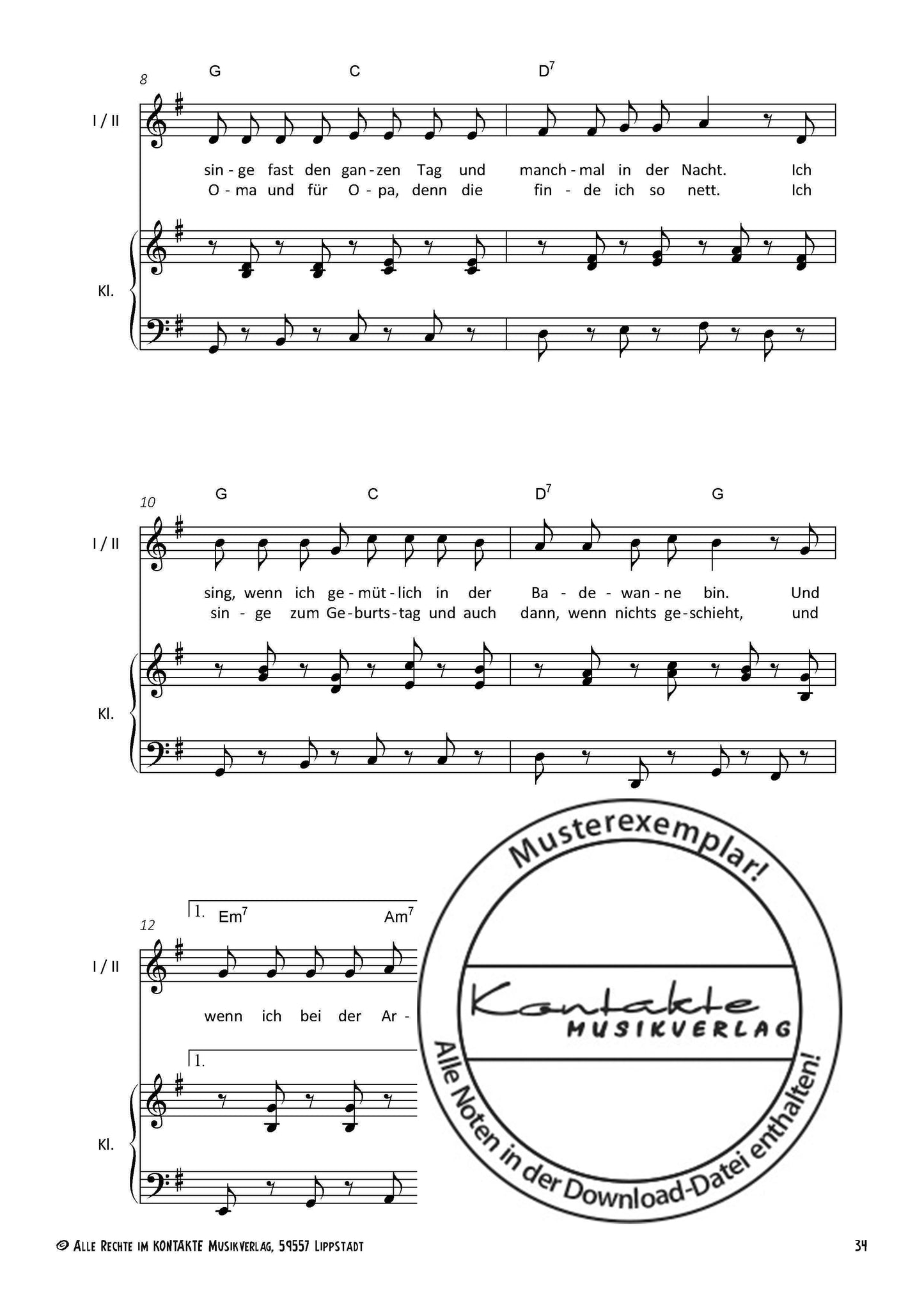 Lachen, Singen, Tanzen (Chornoten)