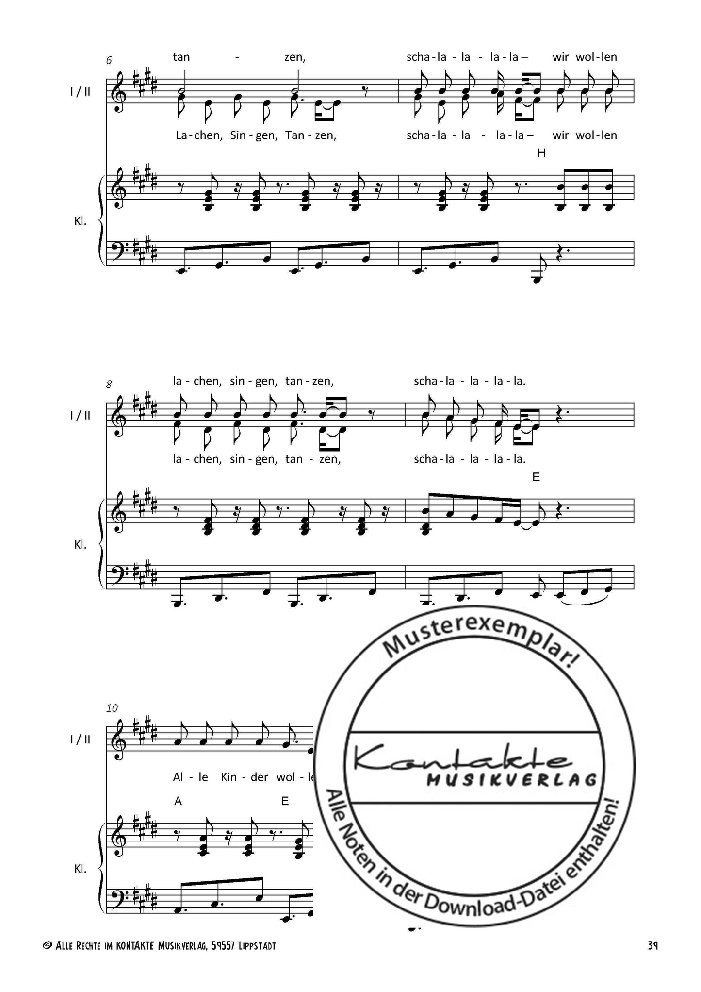 Lachen, Singen, Tanzen (Chornoten)