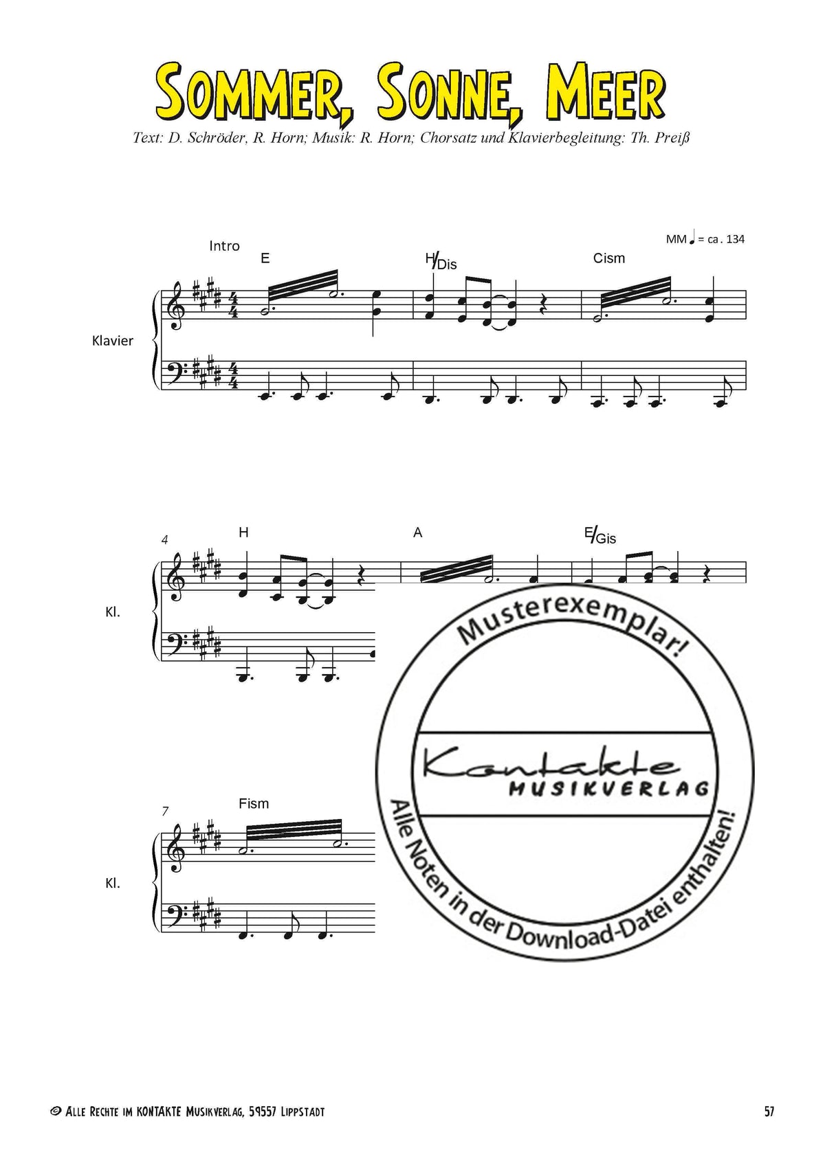 Lachen, Singen, Tanzen (Chornoten)
