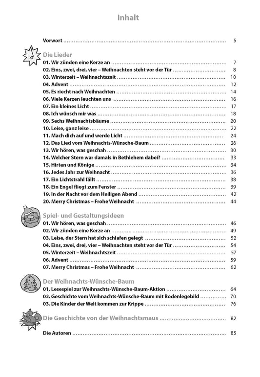 Eins, zwei, drei, vier Weihnachten steht vor der Tür (Noten)