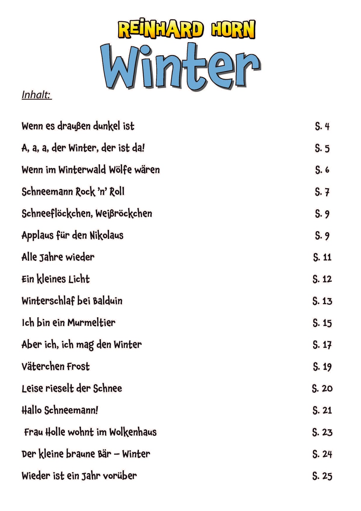 Winter – Meine Jahreszeiten-Hits (Noten)