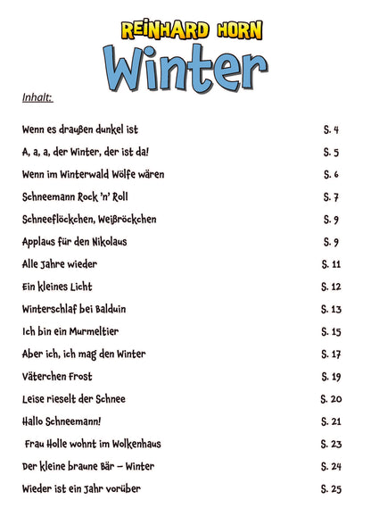 Winter – Meine Jahreszeiten-Hits (Noten)