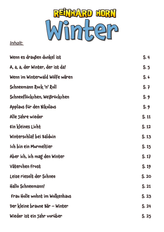 Winter – Meine Jahreszeiten-Hits (Noten)
