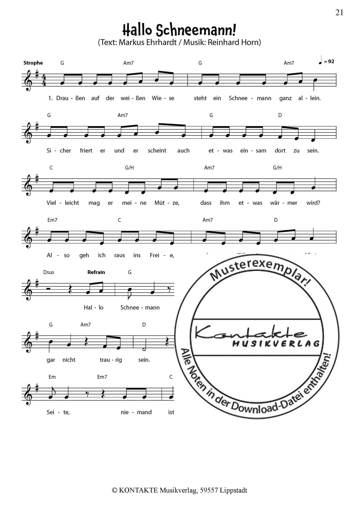Winter – Meine Jahreszeiten-Hits (Noten)