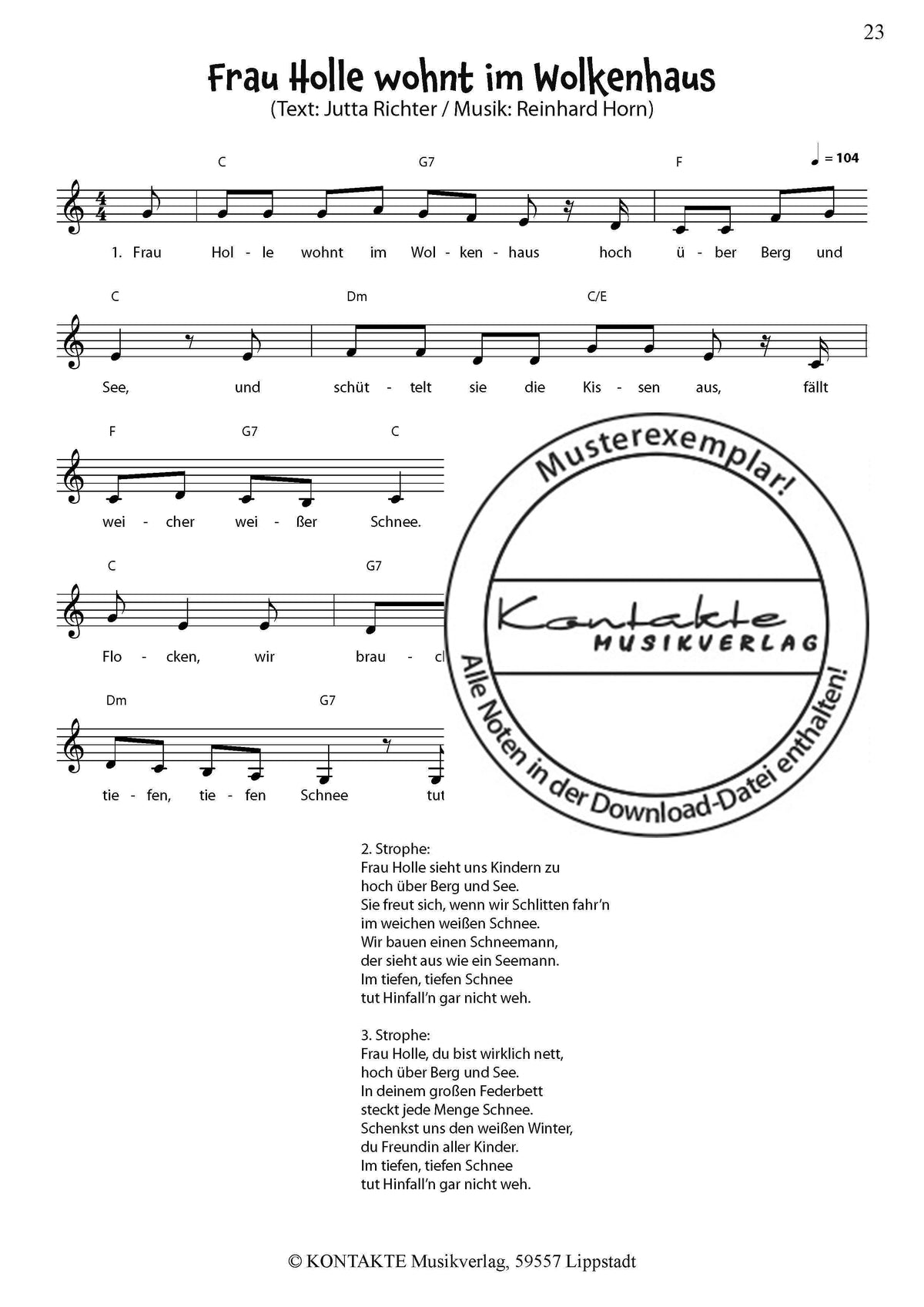 Winter – Meine Jahreszeiten-Hits (Noten)