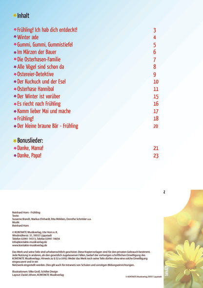Frühling – Meine Jahreszeiten-Hits (Noten)