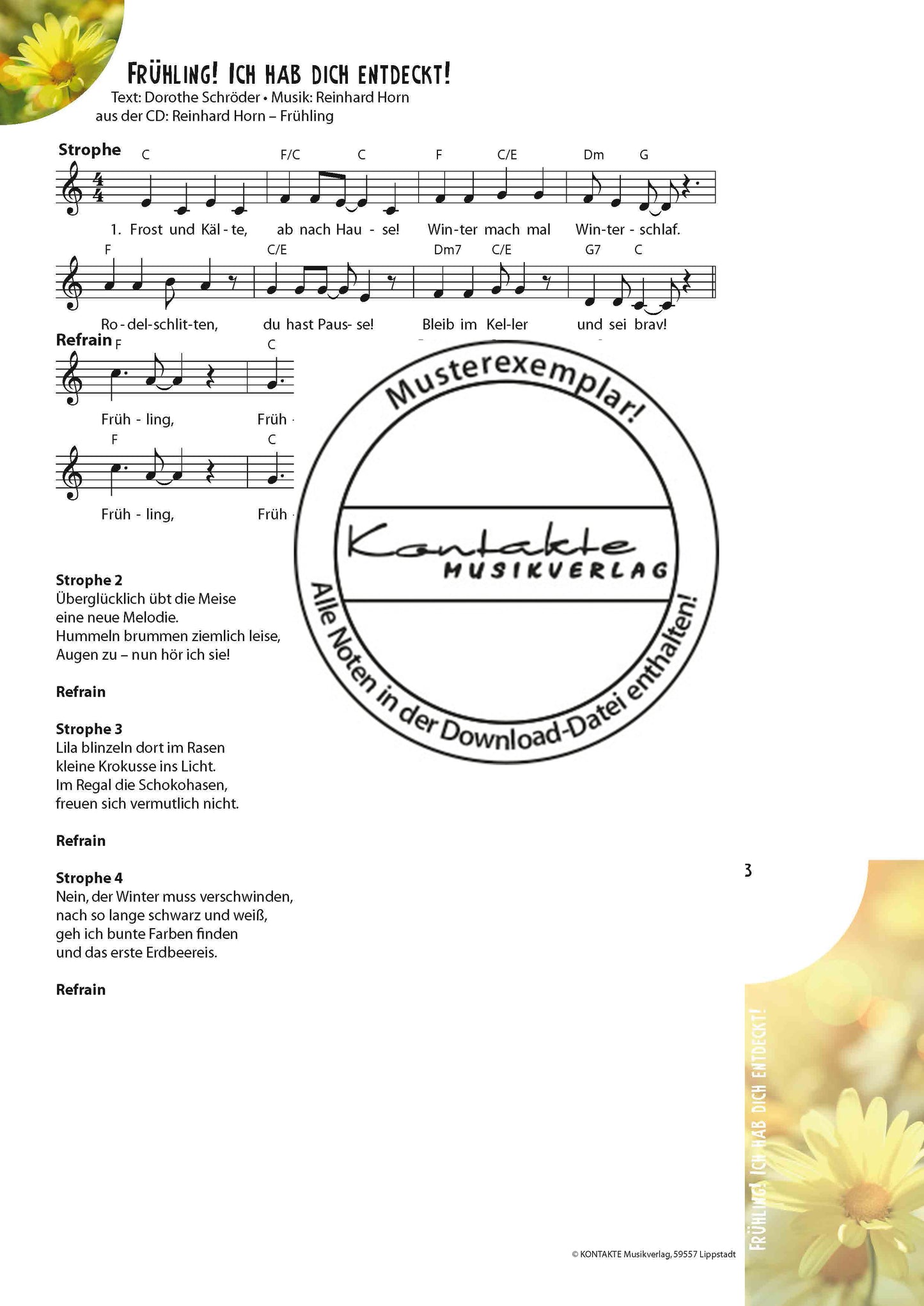 Frühling – Meine Jahreszeiten-Hits (Noten)