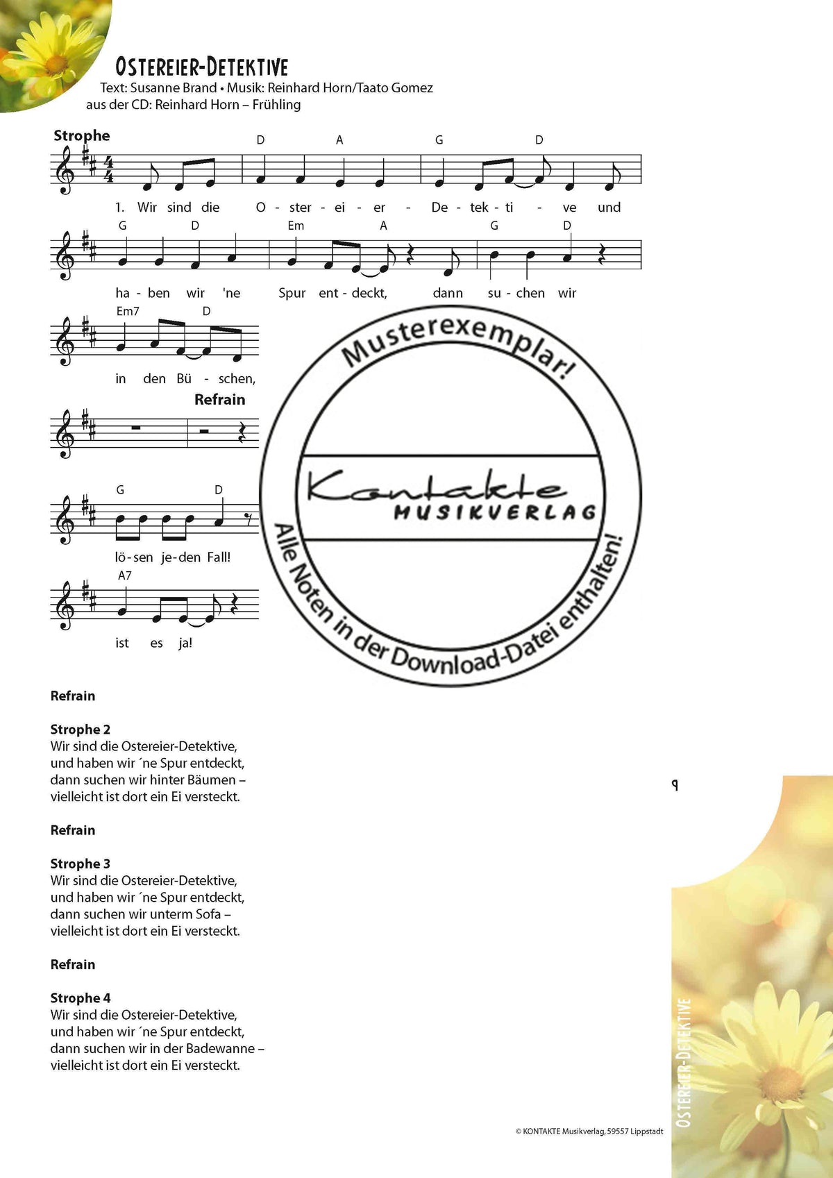 Frühling – Meine Jahreszeiten-Hits (Noten)