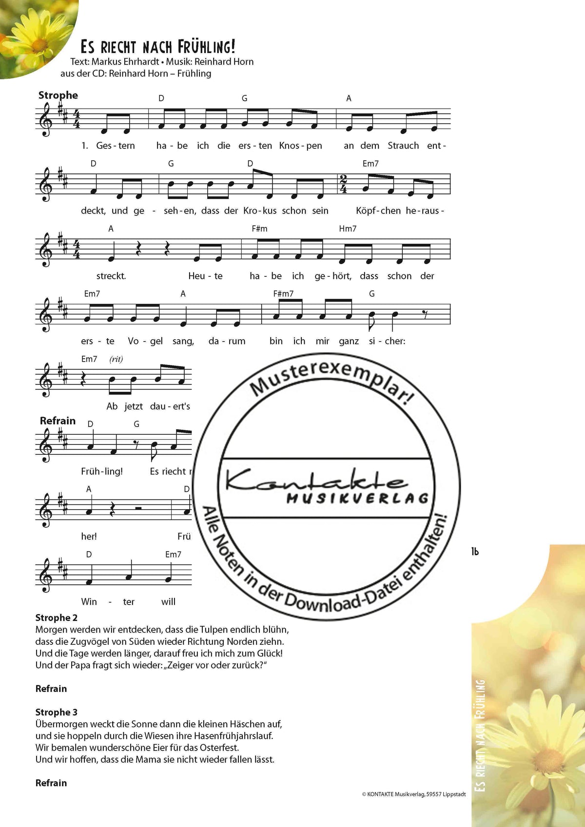 Frühling – Meine Jahreszeiten-Hits (Noten)