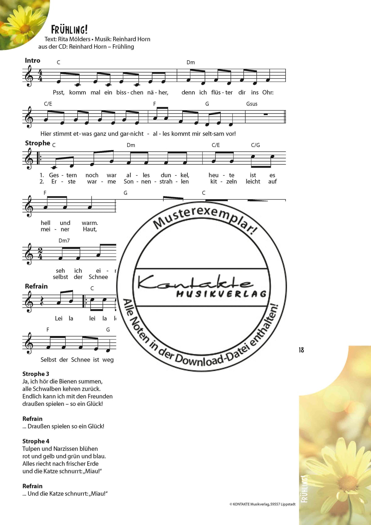 Frühling – Meine Jahreszeiten-Hits (Noten)