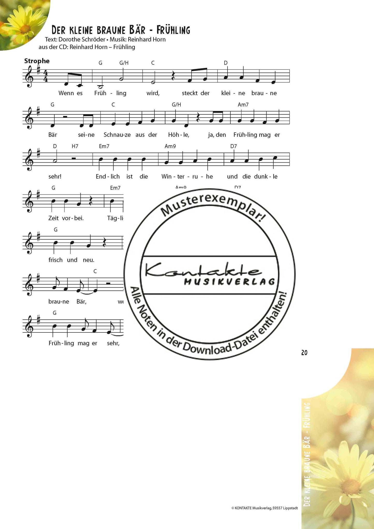 Frühling – Meine Jahreszeiten-Hits (Noten)
